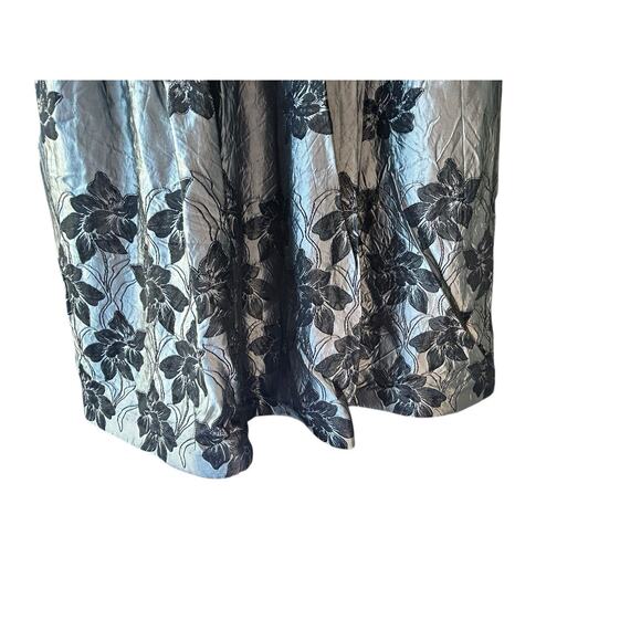 PATRA Velvet Maxi Dress Size 14 Black Floral Whimsygoth Y2K Stretch Made In USA - Picture 6 of 15